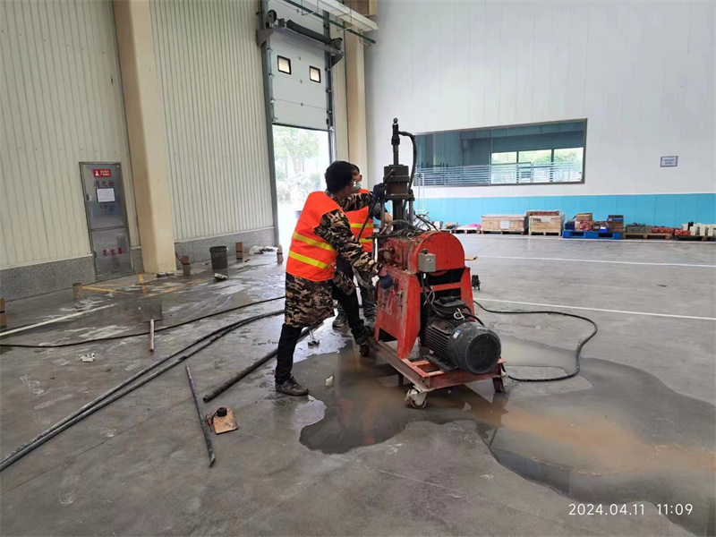 台山厂房地面下沉塌陷注浆加固施工